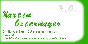 martin ostermayer business card